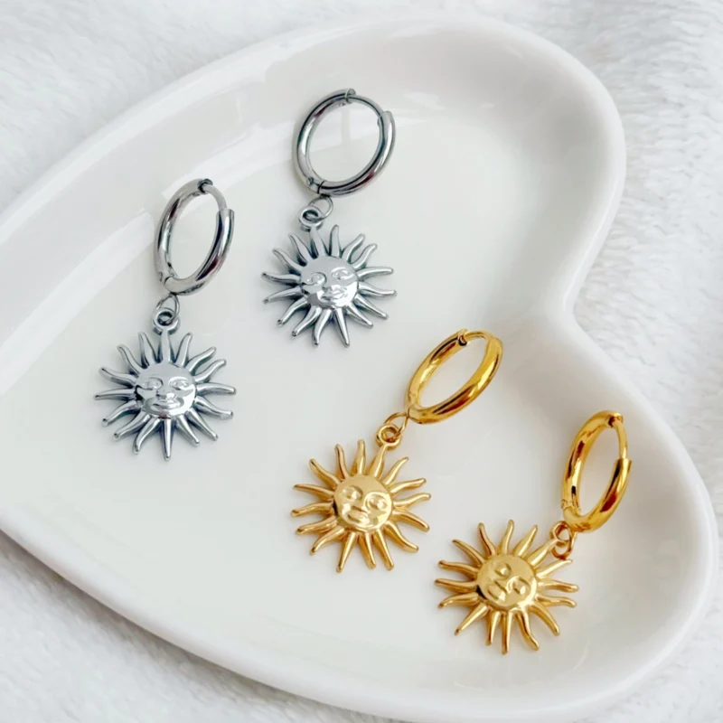 ARRACADAS SOL DIVINO 07B - JOLIE, JOYERIA Y ACCESORIOS